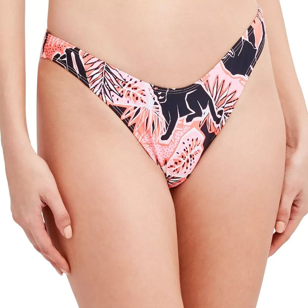 BCBGENERATION On Your Tracks Printed Scoop Bikini Bottoms